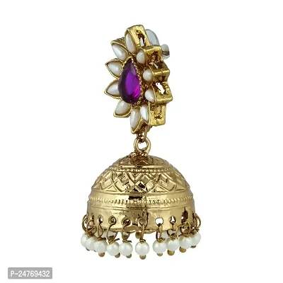 Kshitij Jewels Women's Pretty Earring - Purple [KJM096]-thumb2