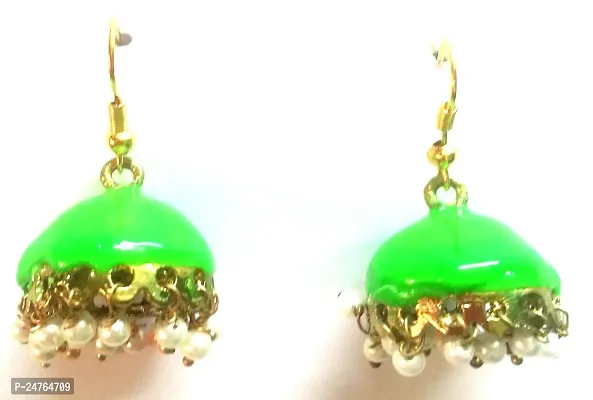 Kshitij Jewels Women's Trendy Earring - Green [KJD028]