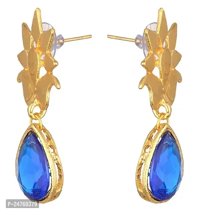 Kshitij Jewels Women's Trendy Earring - Blue [KJS209]