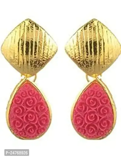 Kshitij Jewels Women's Trendy Earring - Red [KJS105]