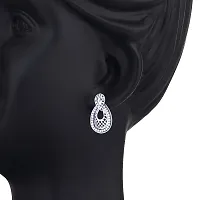 Kshitij Jewels Women's Pretty Alloy Earrings - Silver [KJ291]-thumb3