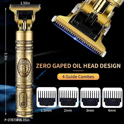 Adjustable Blade Clipper Shaver for men retro head close cut trimmer machine pack of 1 (Golden Colour)-thumb0