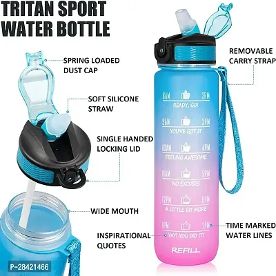 900 Ml Water Bottle with Straw  Leakproof  Bpa Free-thumb0