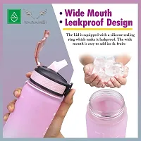 900 Ml Water Bottle with Straw  Leakproof  BPA Free-thumb2