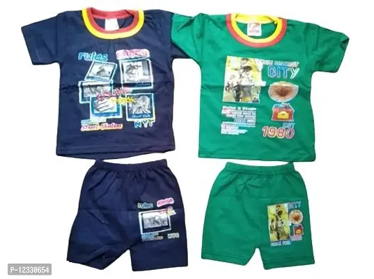 BABY GRIL BABY BOY BORN ALL BABY  PURE COTTAN SOFT DARESS TSHIRT SHORTS SET 2 SET COMBO-thumb0