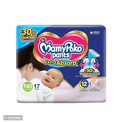 MamyPoko Pants Extra Absorb Baby Diapers XS 17 Count