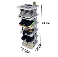N4X4 KITCHENWARE 6 Tier Shoes Stand | Shoe Storage Organizer for Bedroom Entryway| Collapsible Plastic Shoe Rack, Shoe Stand for Home-thumb3