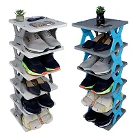 N4X4 KITCHENWARE 6 Tier Shoes Stand | Shoe Storage Organizer for Bedroom Entryway| Collapsible Plastic Shoe Rack, Shoe Stand for Home-thumb4
