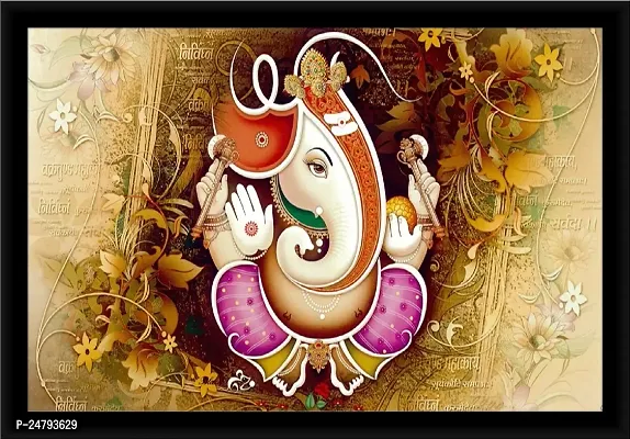 Inkart Ganesh Religious Wall Photo Frame (13x19 Inches) for Home  Office (Ganesha D.No_01)