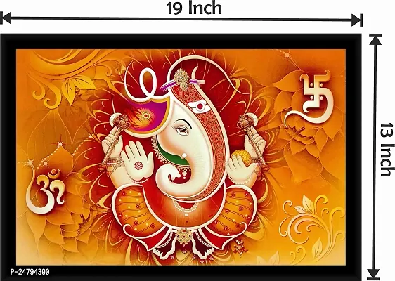 Inkart Ganesh Religious Wall Photo Frame (13x19 Inches) for Home  Office (Ganesha D.No_03)-thumb2