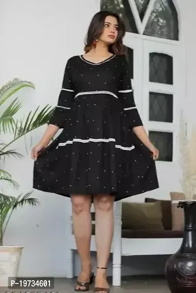 Stylish Frock style polka dot print Dress-thumb0