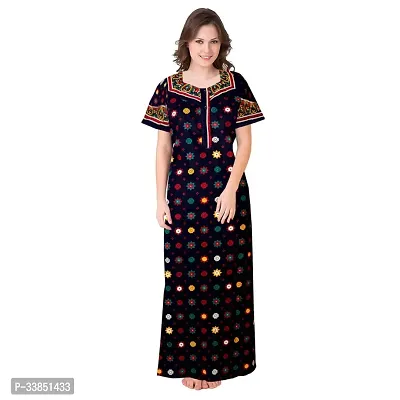 Elegant Cotton Printed Nighty For Women-thumb0