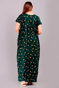 Elegant Cotton Printed Nighty For Women-thumb1