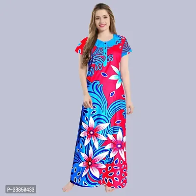 Elegant Multicolored Cotton Printed Nightdress For Women Pack Of 2-thumb3