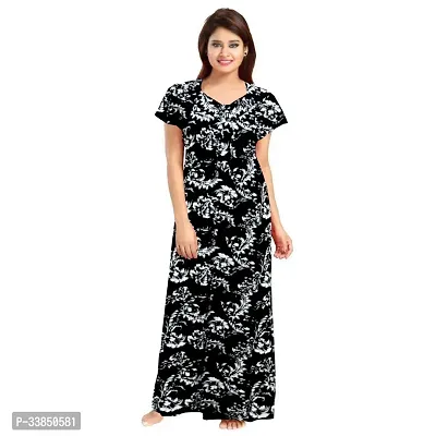 Elegant Multicolored Cotton Printed Nightdress For Women Pack Of 2-thumb2