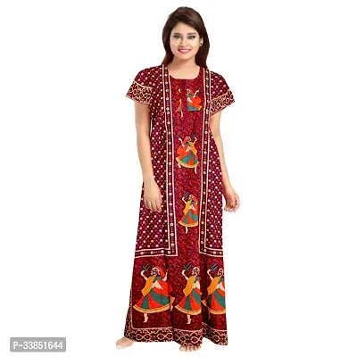 Elegant Cotton Printed Nighty For Women-thumb0