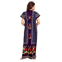 Elegant Multicolored Cotton Printed Nightdress For Women Pack Of 2-thumb3