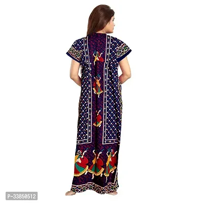 Elegant Multicolored Cotton Printed Nightdress For Women Pack Of 2-thumb4