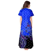 Elegant Multicolored Cotton Printed Nightdress For Women Pack Of 2-thumb1