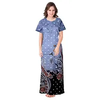 Elegant Multicolored Cotton Printed Nightdress For Women Pack Of 2-thumb4