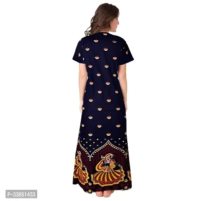 Elegant Cotton Printed Nighty For Women-thumb2