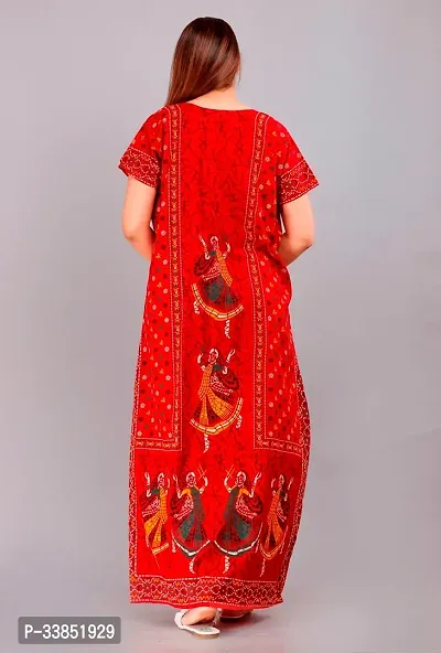 Elegant Cotton Printed Nighty For Women-thumb2