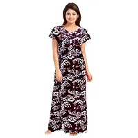 Elegant Multicolored Cotton Printed Nightdress For Women Pack Of 2-thumb3