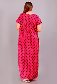 Elegant Cotton Printed Nighty For Women-thumb1