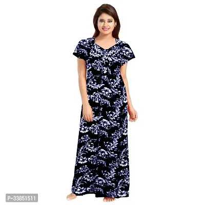 Elegant Cotton Printed Nighty For Women-thumb0