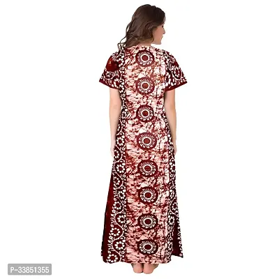 Elegant Cotton Printed Nighty For Women-thumb2