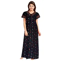 Elegant Multicolored Cotton Printed Nightdress For Women Pack Of 2-thumb2