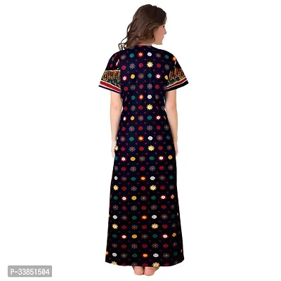 Elegant Cotton Printed Nighty For Women-thumb2