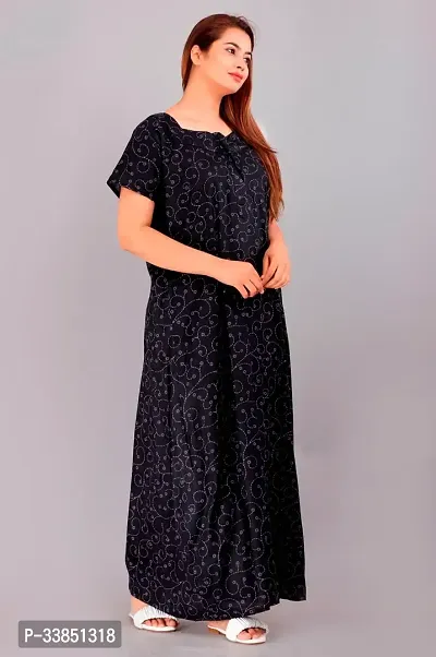 Elegant Cotton Printed Nighty For Women-thumb0