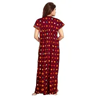 Elegant Multicolored Cotton Printed Nightdress For Women Pack Of 2-thumb3