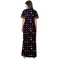 Elegant Multicolored Cotton Printed Nightdress For Women Pack Of 2-thumb2