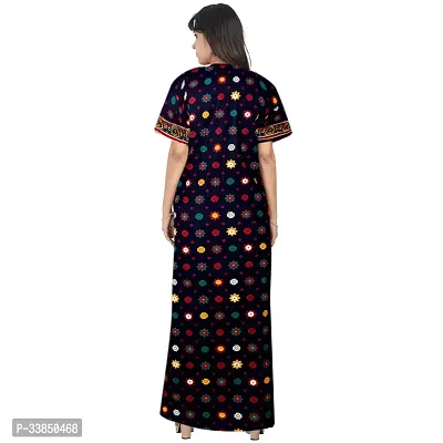 Elegant Multicolored Cotton Printed Nightdress For Women Pack Of 2-thumb3