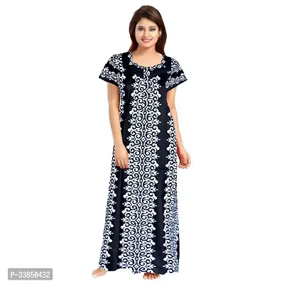 Elegant Multicolored Cotton Printed Nightdress For Women Pack Of 2-thumb2