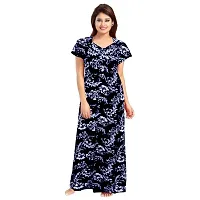 Elegant Multicolored Cotton Printed Nightdress For Women Pack Of 2-thumb2