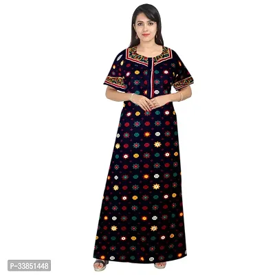 Elegant Cotton Printed Nighty For Women-thumb0