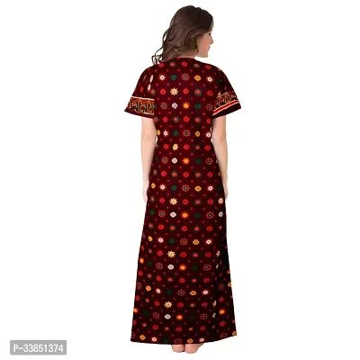 Elegant Cotton Printed Nighty For Women-thumb3