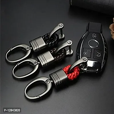 Stylish Double Ring Hook Metal Key Chain for Cars and Bikes US