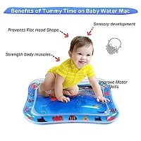 ASJAR Baby Kids Water Play Mat Toys Inflatable Tummy Time Leakproof Water Play Mat, Fun Activity Play Center Indoor and Outdoor Water Play Mat for Baby-thumb1