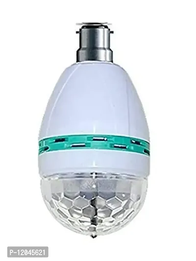 Asjar MYLTA 360 Degree LED Crystal Rotating Bulb Magic Disco LED Light,LED Rotating Bulb Lamp for Party/Home/Diwali Decoration-thumb0