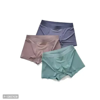 ASJAR Ultra-Soft Lycra Material | Ice-Silk Men's Short | Underwear | Mens Stretch Solid Briefs Multi-Colored(Pack of 2) (XL) Multicolour