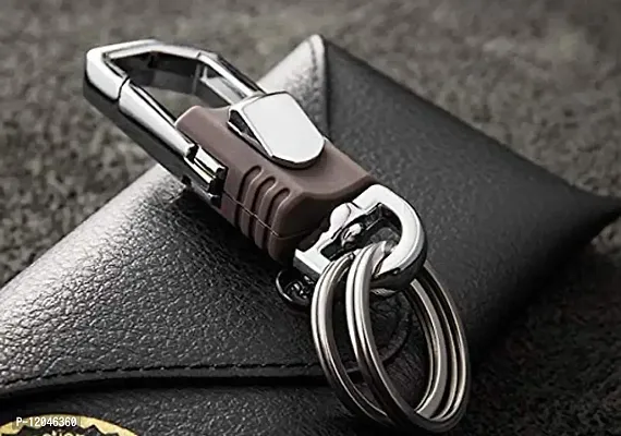 ASJAR Permium Quality Double Ring | Hook Keychain | Keychain For Car/Bike/Home/Keys (3713)-thumb0