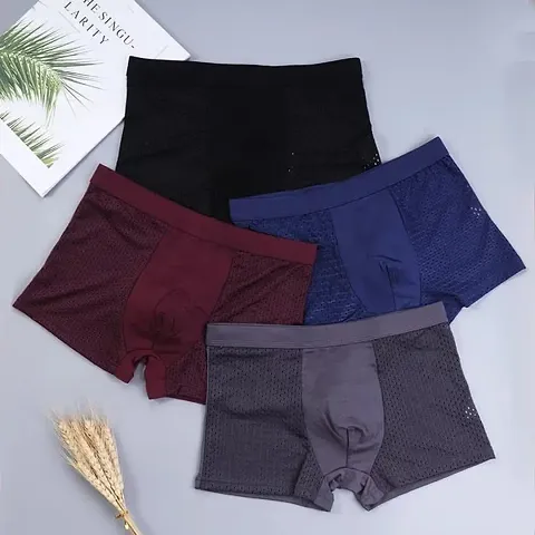 Dots Printed Breathable Pouch Men Underwear Underwear-Pack of 4