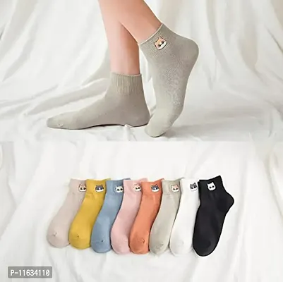 Modern Printed Socks for Women Ankle Length Pack Of 5-thumb4