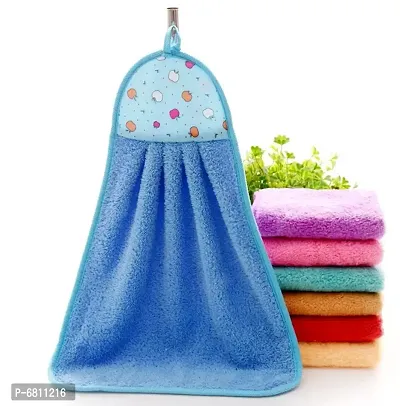 Hanging MicroFiber Hand Towel for Wash Basin Kitchen Sink dining towel Multicolor Napkins Multipurpose Kitchen Chapatis Cleaning Duster Cloth Wraps PACK OF 3 PCS-thumb2