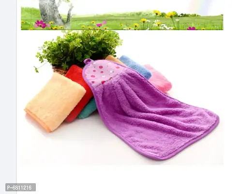 Hanging MicroFiber Hand Towel for Wash Basin Kitchen Sink dining towel Multicolor Napkins Multipurpose Kitchen Chapatis Cleaning Duster Cloth Wraps PACK OF 3 PCS-thumb3
