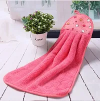 Hanging MicroFiber Hand Towel for Wash Basin Kitchen Sink dining towel Multicolor Napkins Multipurpose Kitchen Chapatis Cleaning Duster Cloth Wraps PACK OF 3 PCS-thumb4